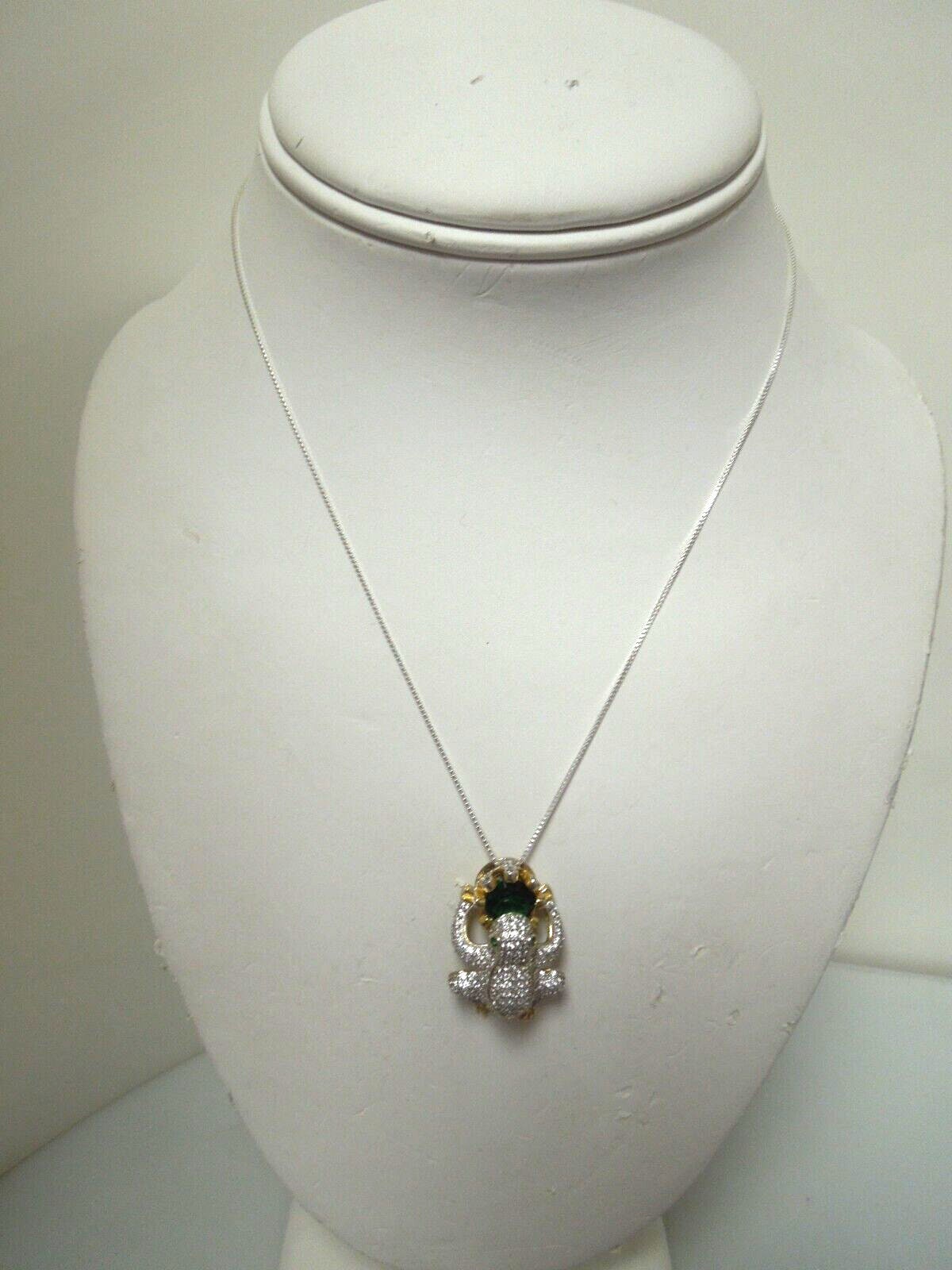 Emerald on sale frog necklace