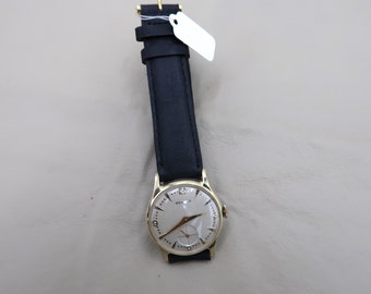 p479 Hermoso reloj de pulsera mecánico vintage Benrus 17J de los años 50