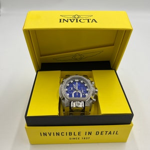 t666 Invicta Men&#39;s Bold Chronograph Quartz Blue Dial Watch