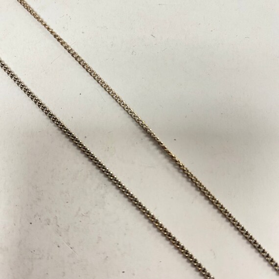 m047 Vintage Sterling Silver Chain Necklace 24" - image 2