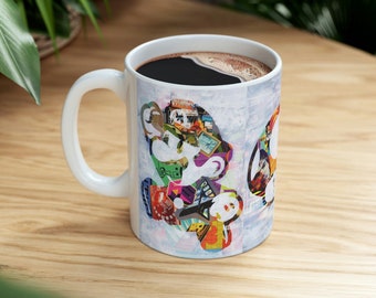 Mario, Mushroom, Yoshi Mug, Super Mario Bros, Gift for gamer Ceramic Mug 11oz