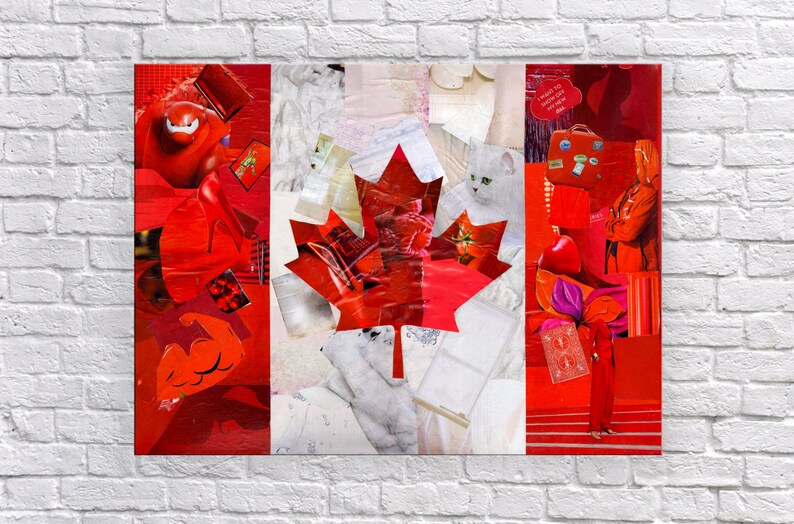 Canada wall art Canada flag Canada day Canadian flag Etsy
