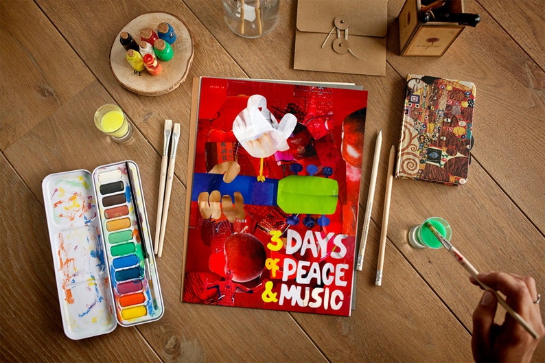 Woodstock Poster Woodstock Wall Art Woodstock Festival Etsy