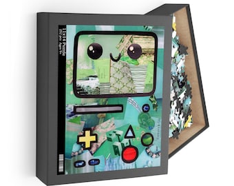 Adventure Time BMO Puzzle, Gift for Gamer, Cute Gameboy Art