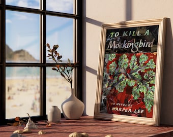 To Kill A Mockingbird Art Print, Literary Gift for book lover, Bibliophile Bookworm gift, Unframed Fine Art