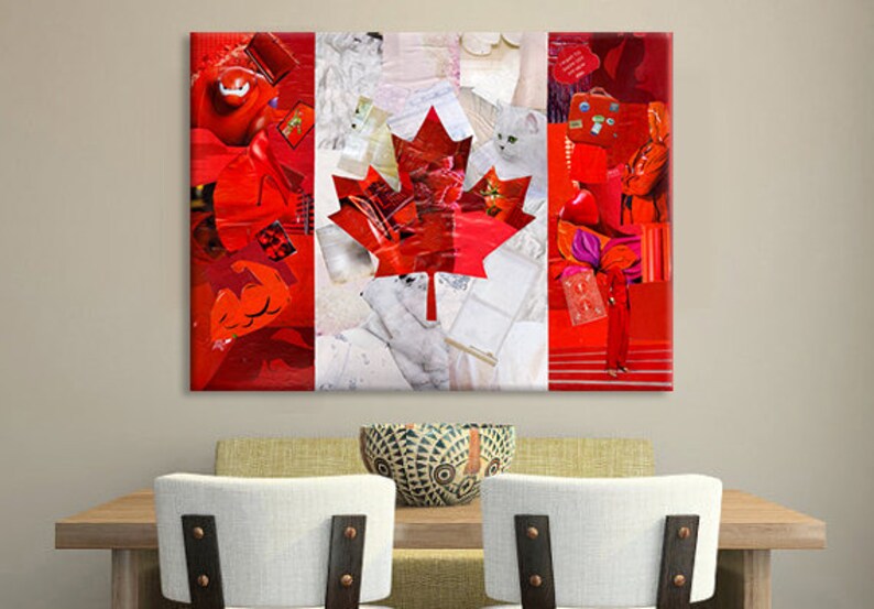 Canada wall art Canada flag Canada day Canadian flag Etsy