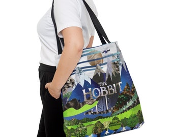 The Hobbit Tote Bag, Library Tote, Reading Bag, Canvas Tote