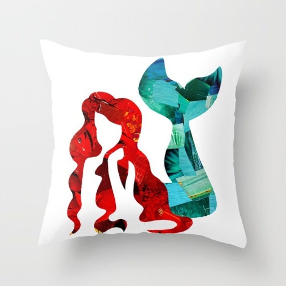 Mermaid Gift Mermaid Pillow Christmas Gift Ideas Mermaid Bedding Mermaid Bedroom Mermaid Decor Decorative Pillow