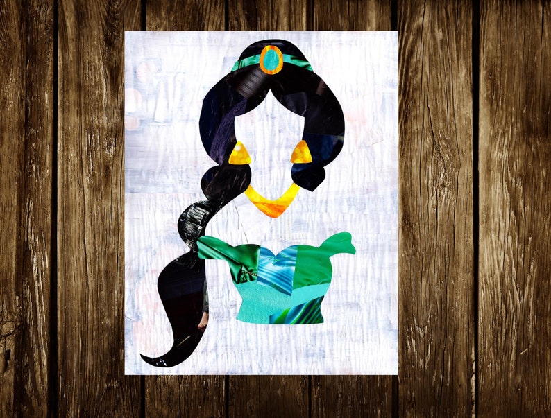 Princess Jasmine wall art Aladdin decor jasmine art print Etsy