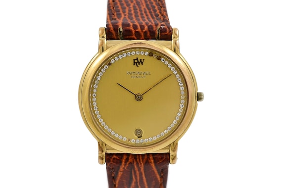 Vintage Raymond Weil Geneve 9145 Gold Plated Mids… - image 1