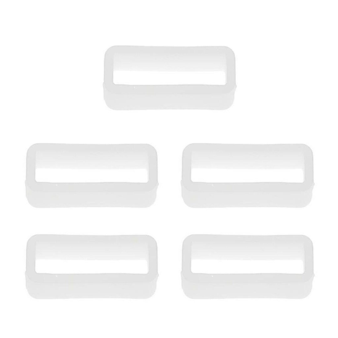 5x Silicone Watch Strap Buckle Band Keeper PVC Loop Holder Retainer