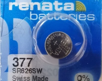 Renata 377 1.55v Watch Cell Batteries SR626SW Mercury Free Silver Oxide