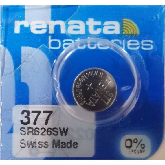 Renata 377 1.55v Watch Cell Batteries SR626SW Mercury Free Silver