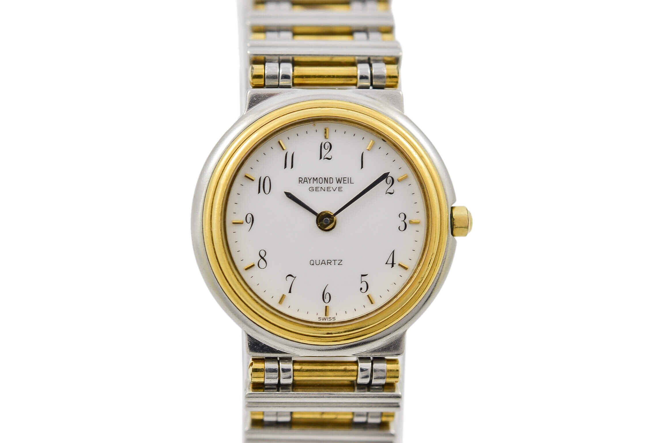 Vintage Raymond Weil Geneve 8082 Stainless Steel Two Tone Ladies