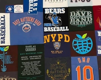 Custom T-Shirt Memory Blanket: Jerseys, Sweatshirts, Collared Shirts