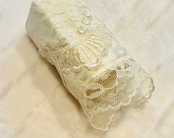 Upcycled Wedding Dress Bouquet Wrap: Heirloom Bridal Bouquet Holder