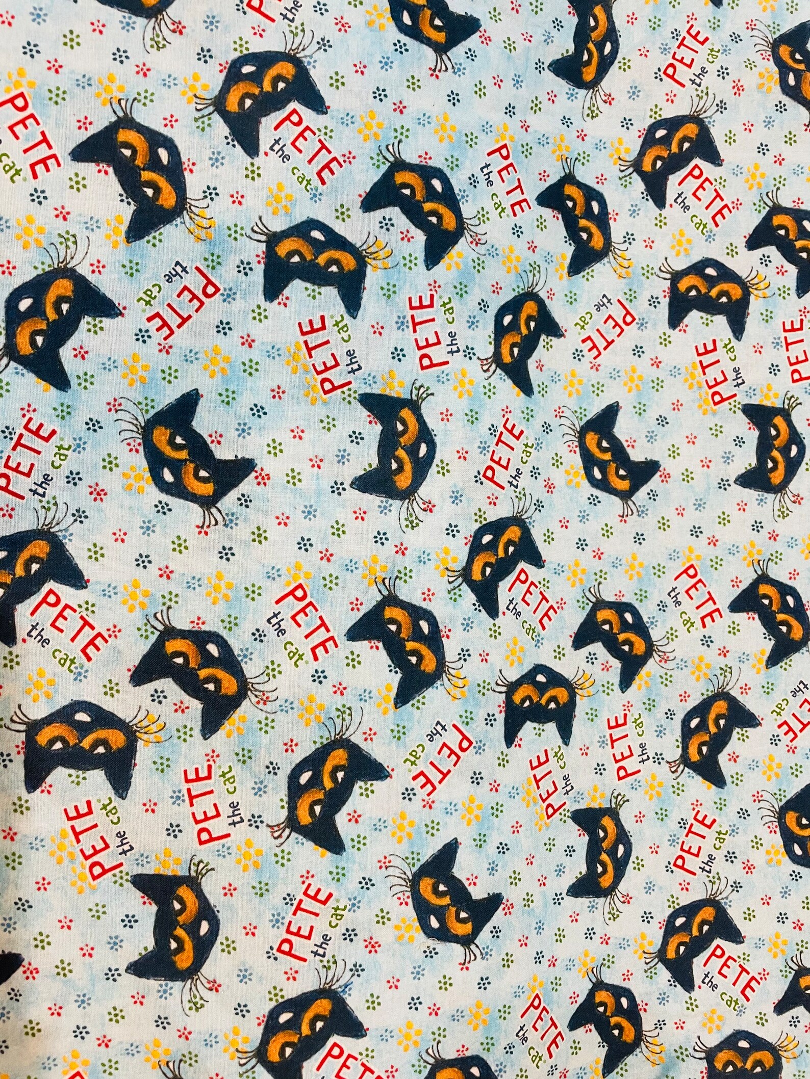 Pete the Cat Fabric Childrens Books 100 Cotton by the Etsy