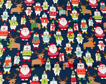 ÚLTIMA PIEZA Ositos de tela de invierno, Papá Noel, renos, pingüinos
