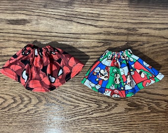 Christmas Elf Skirt or 12 inch Doll Skirt