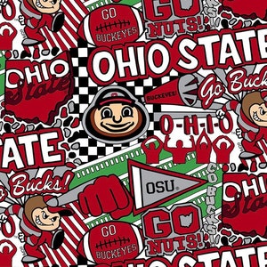 Scrub Cap - Ohio State Buckeyes Graffiti print - Surgical Cap PPE Hospital Cap Cancer Hat Cancer Cover Nurse Christmas Gift