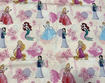 Tela de princesa Disney Mulan Cenicienta Aurora La Bella Durmiente La Sirenita