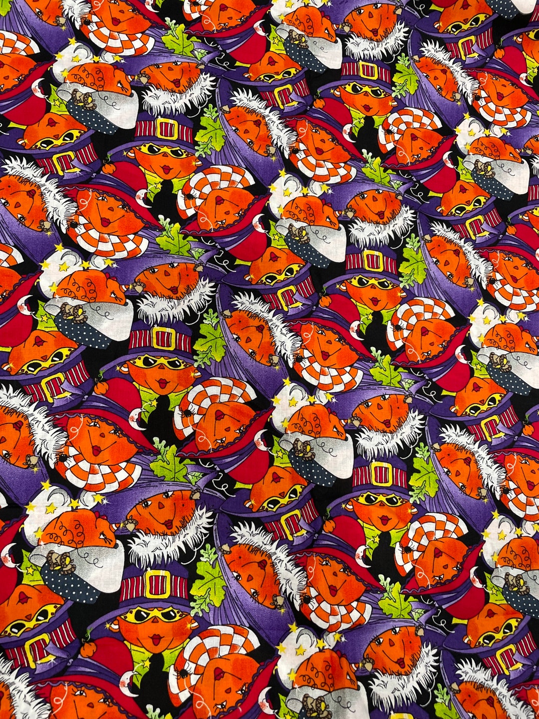 Bootiful Designs Vintage Halloween Cotton Fabric: Patty Reed “bootiful” Design - Etsy