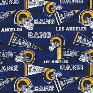 LA Rams Scrub Cap: NFL Football Surgical Hat, Elastic/Tie Back