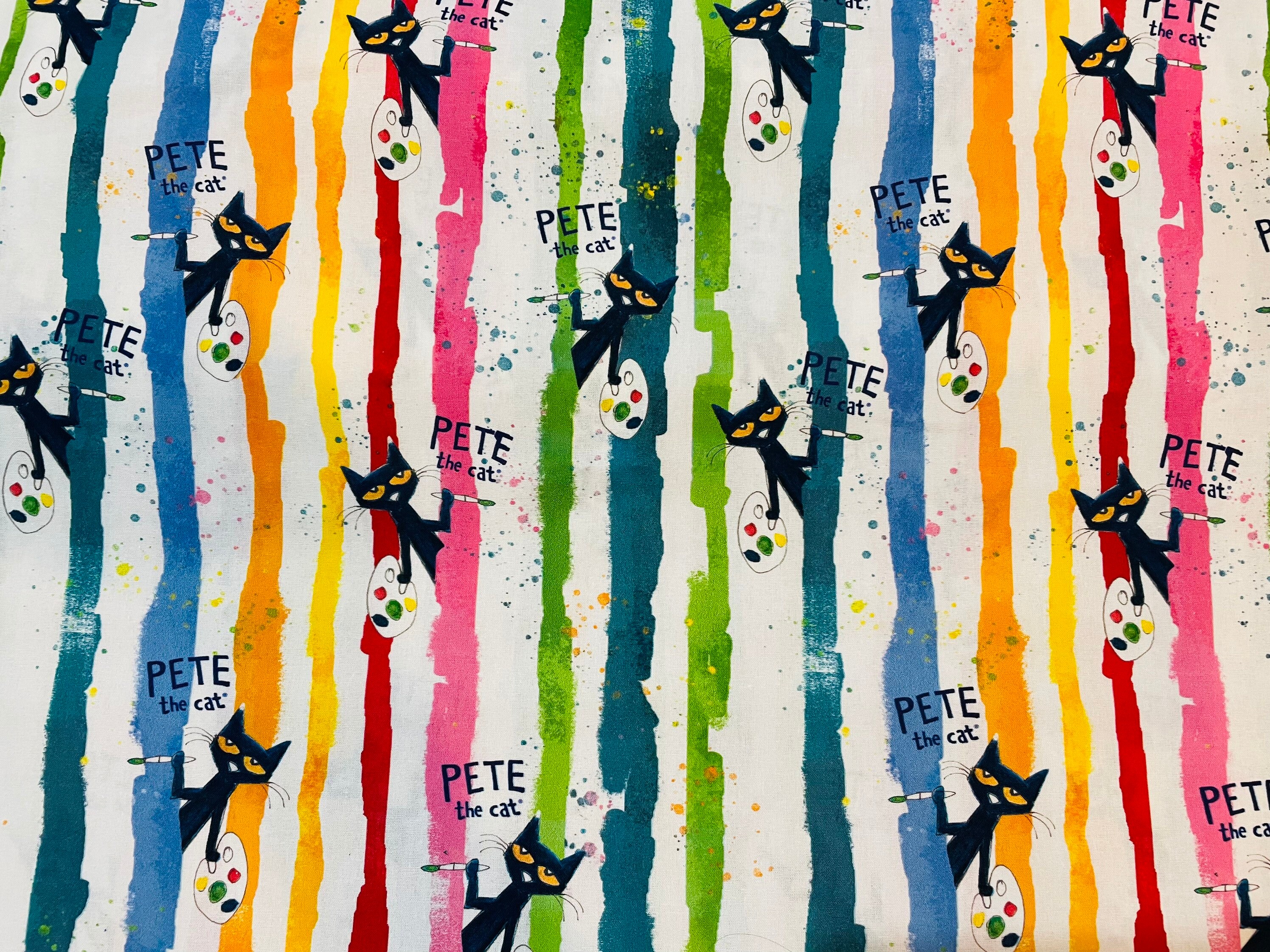 Pete the Cat Fabric Childrens Books 100 Cotton by the Etsy