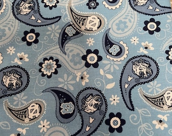 UNC Tarheels Paisley Scrub Cap: NCAA Surgical Cap