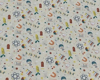 Scrub Cap Medical Scientist Chemist Cream Background Print- Surgical Cap PPE Hospital Cap Cover