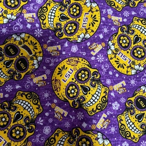 Scrub Cap NCAA LSU Tigers Sugar Skulls university College - Surgical Cap PPE Hospital Cap Cancer Hat Skull Cap