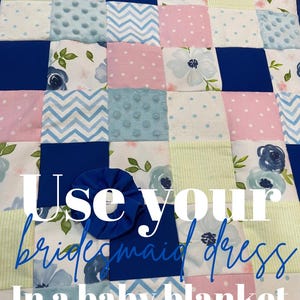 Upcycled Dress Baby Blanket: Custom Keepsake Blanket