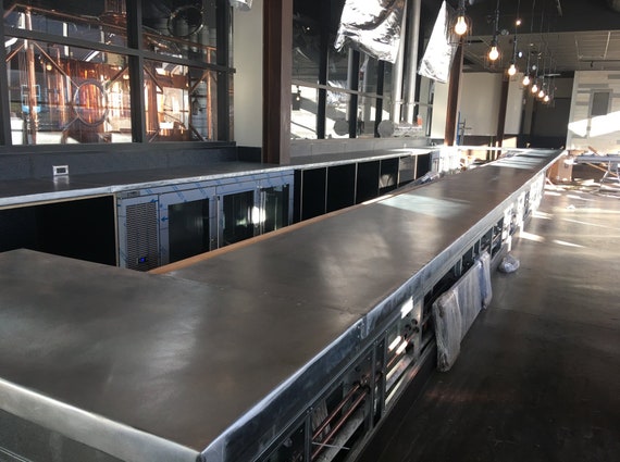 Custom Zinc Or Copper Bar Tops Etsy