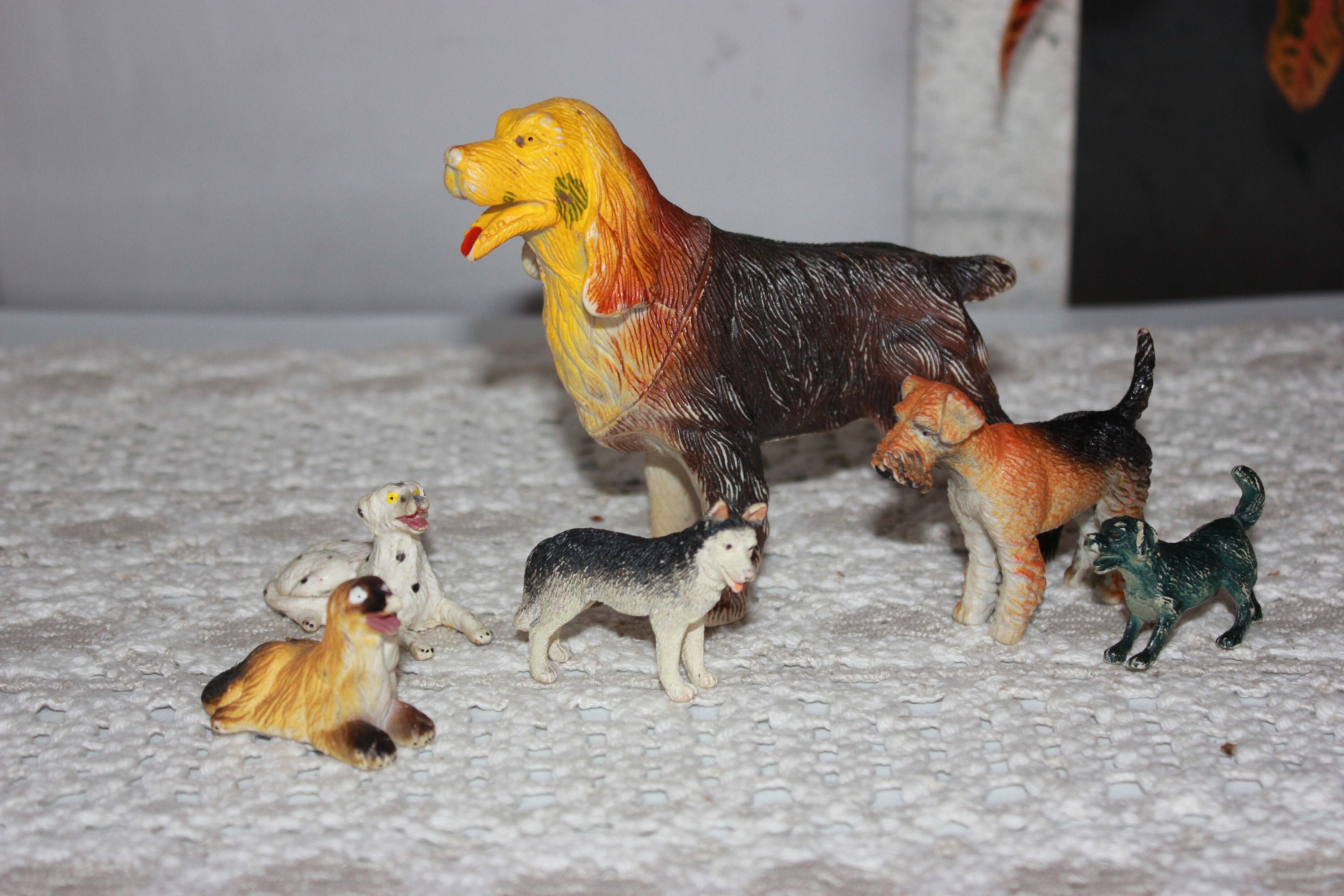 Dogs Lot 6 Set Toys Cute Hard Plastic Terrier Beagle Miniature Etsy