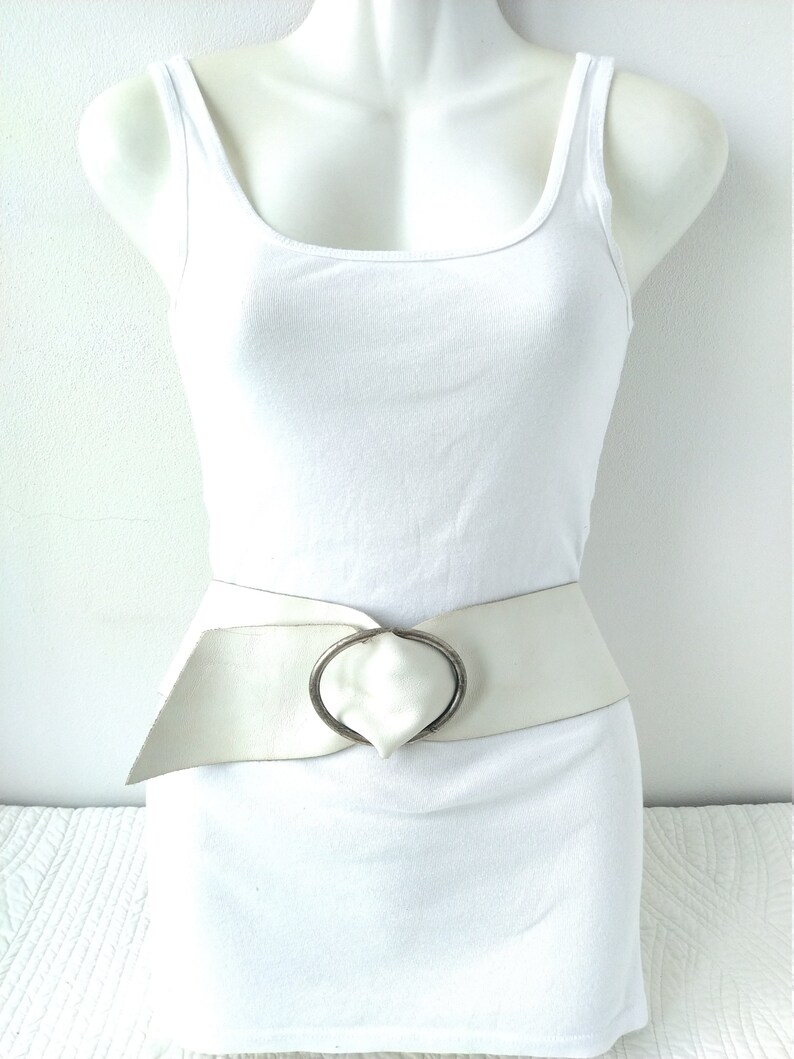 Corset Hip Leather Wide Waist Obi Belt 46/'/' Skirt Boho White Ivory Steampunk Festival Boho Bohemian Hippie Wedding Glamorous Gift Her