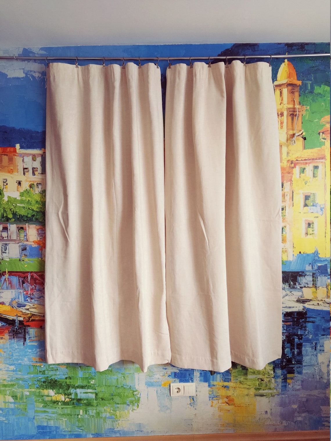 72 44'' Curtains Windows Gardines Lined Portiere Etsy