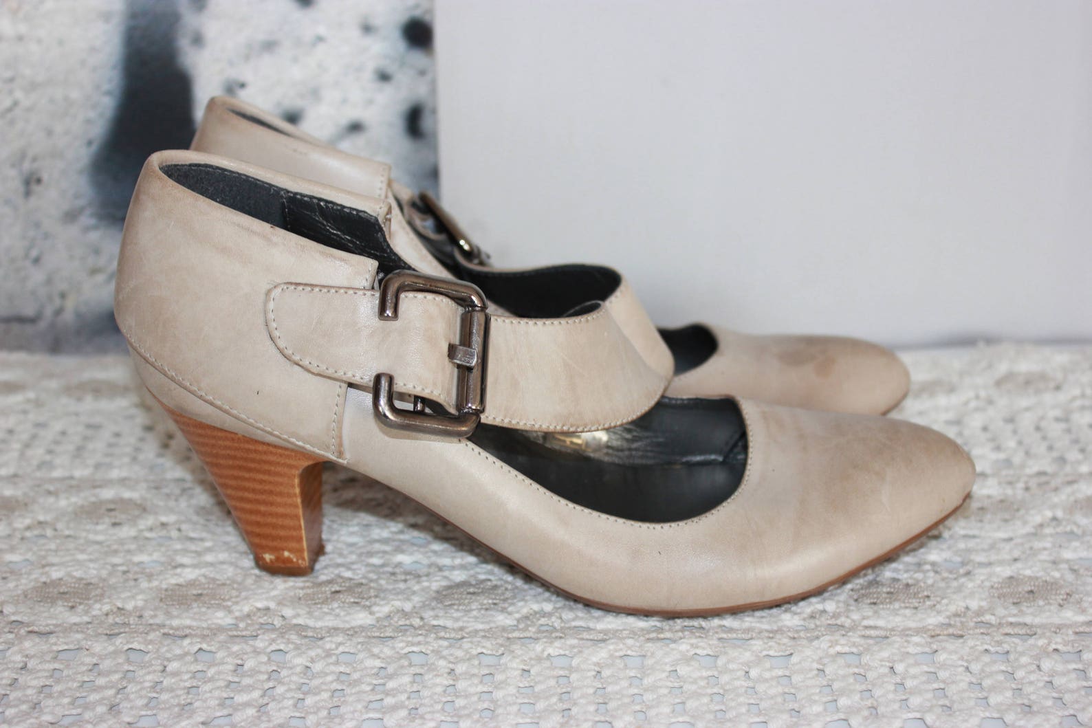cream colored shoes