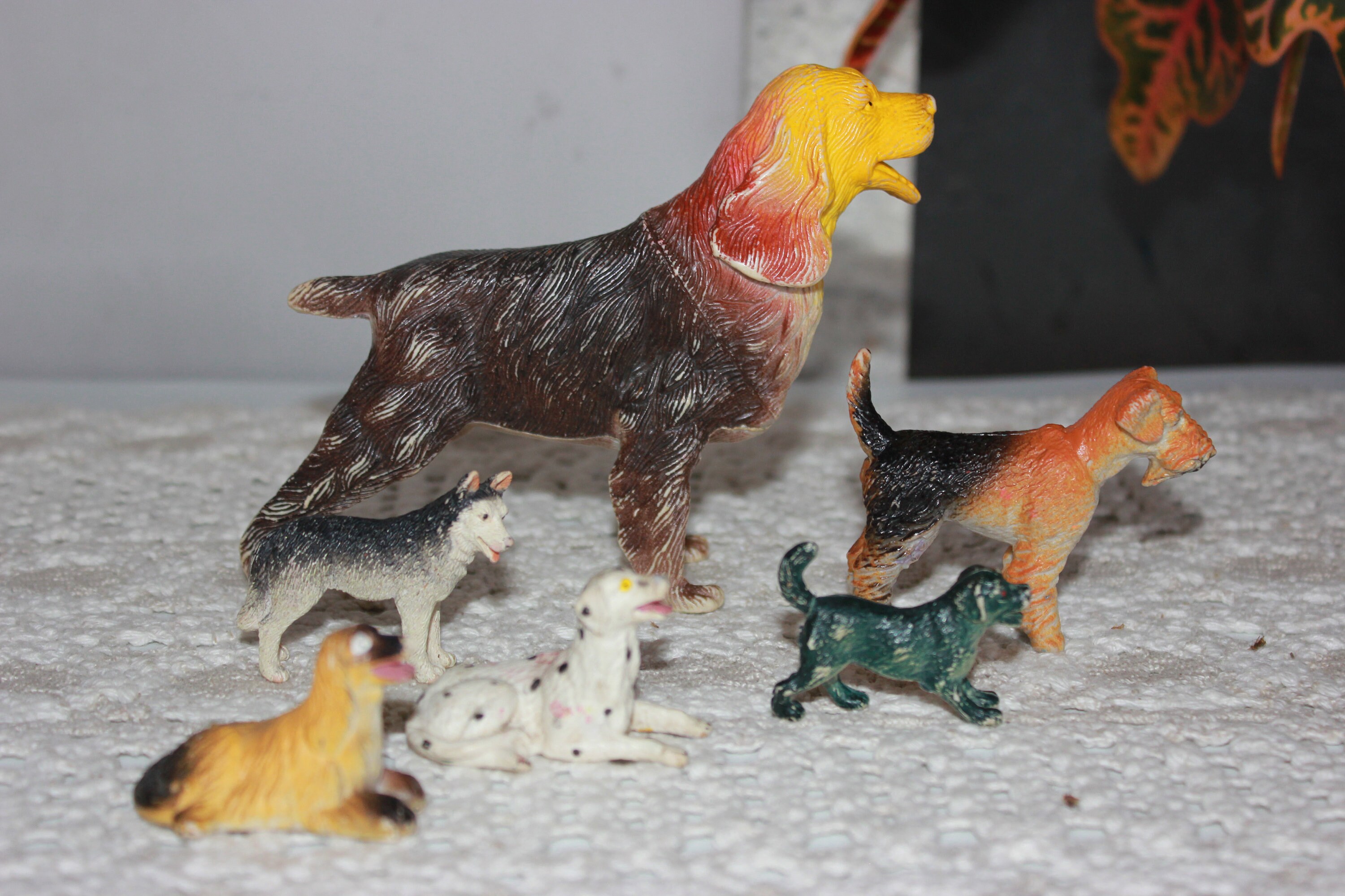 Dogs Lot 6 Set Toys Cute Hard Plastic Terrier Beagle Miniature Etsy