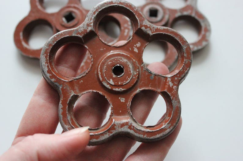 Valve Handles Brown Water Faucet Set 3 Shabby Water Tap Large Etsy