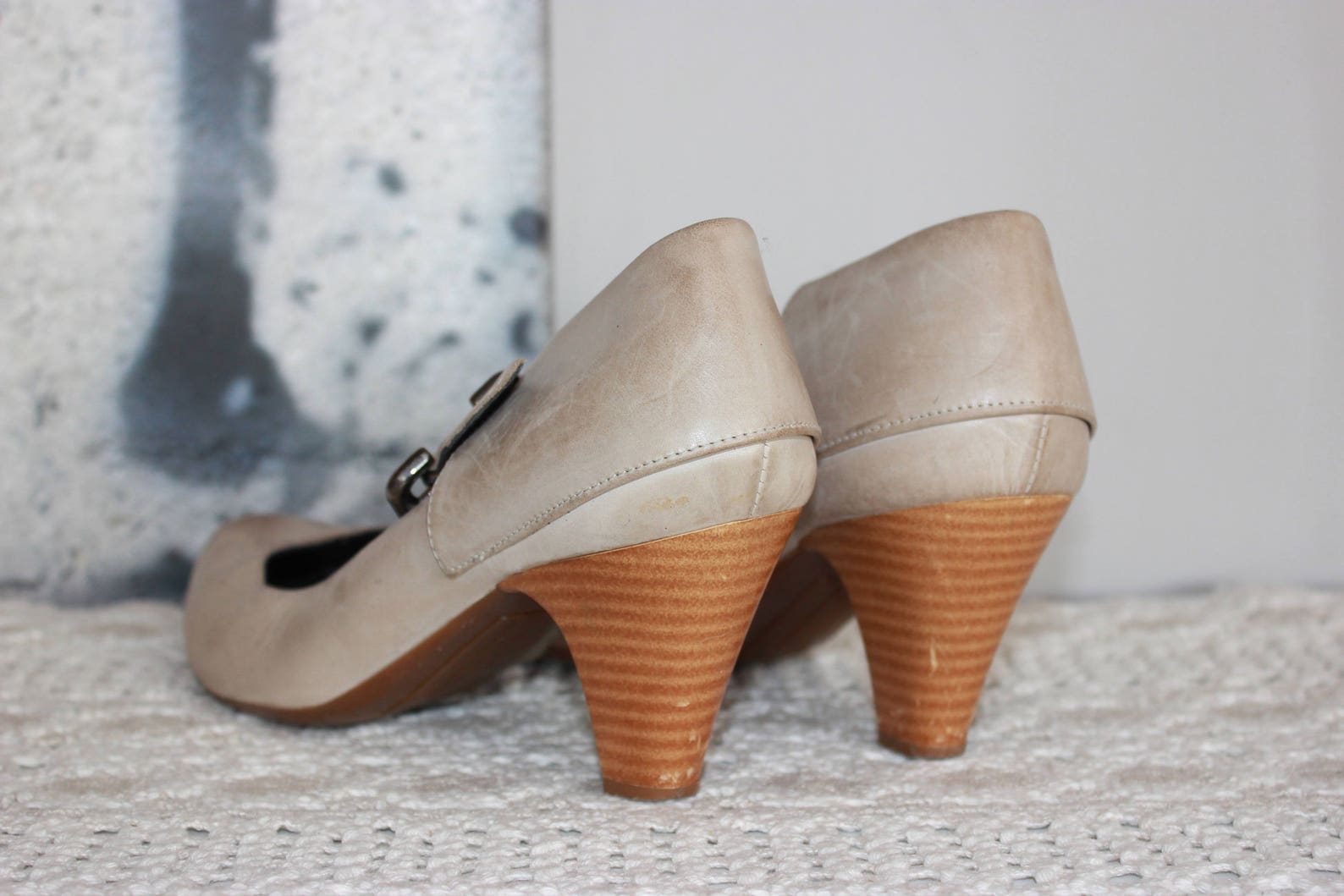 cream colored shoes