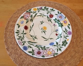Vintage Coalport Dinner Plate, 10 7/8", Bone China, Made in England, "Flourish" Pattern, 1977-83