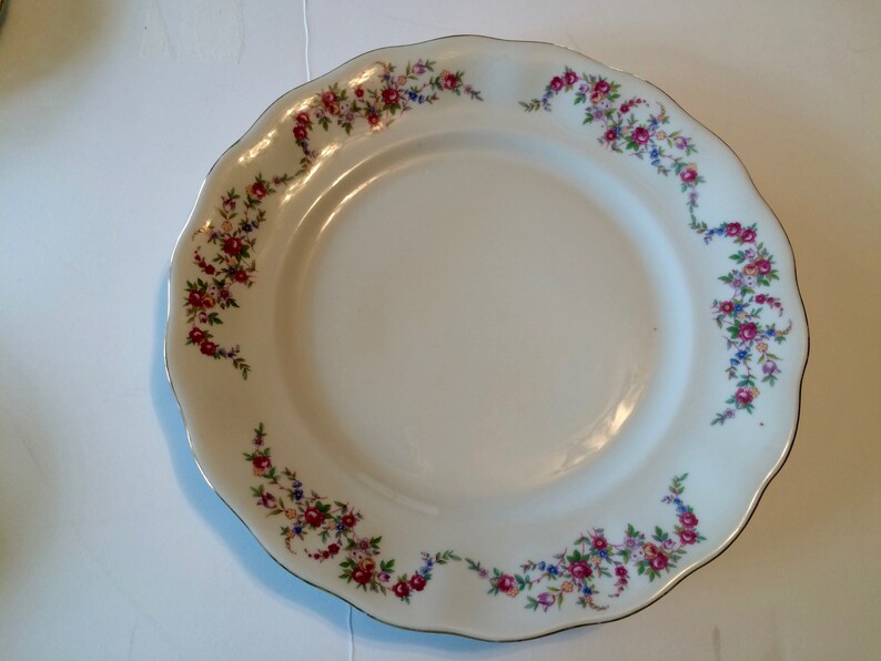 Salad and Bread Plates /& Sauce Bowl; Dinnerware; 1940-50/'s Mismatched China Place Setting; One 4-Piece Vintage Place Setting; Dinner #01