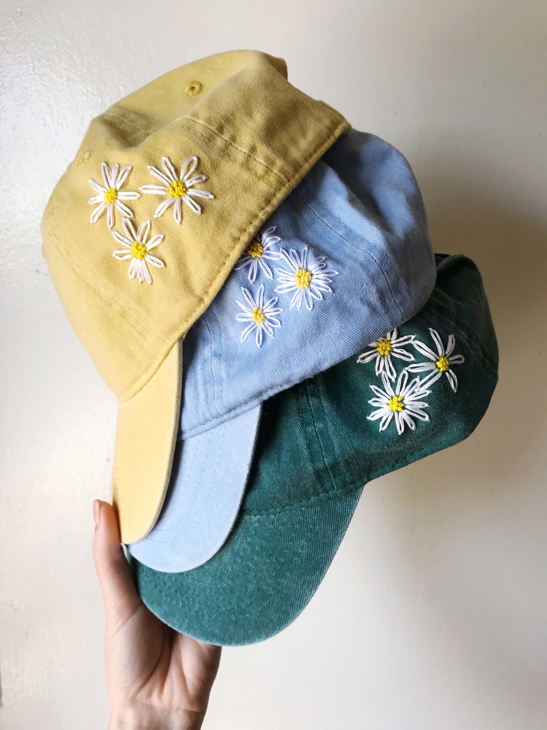 Floral Women&#39;s Baseball Cap. Hand Embroidered Flowers. | Etsy