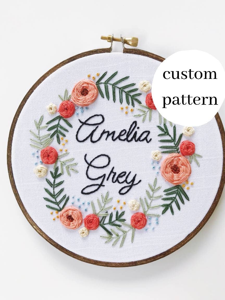 DIGITAL PATTERN Custom Embroidery Pattern for Adults and - Etsy