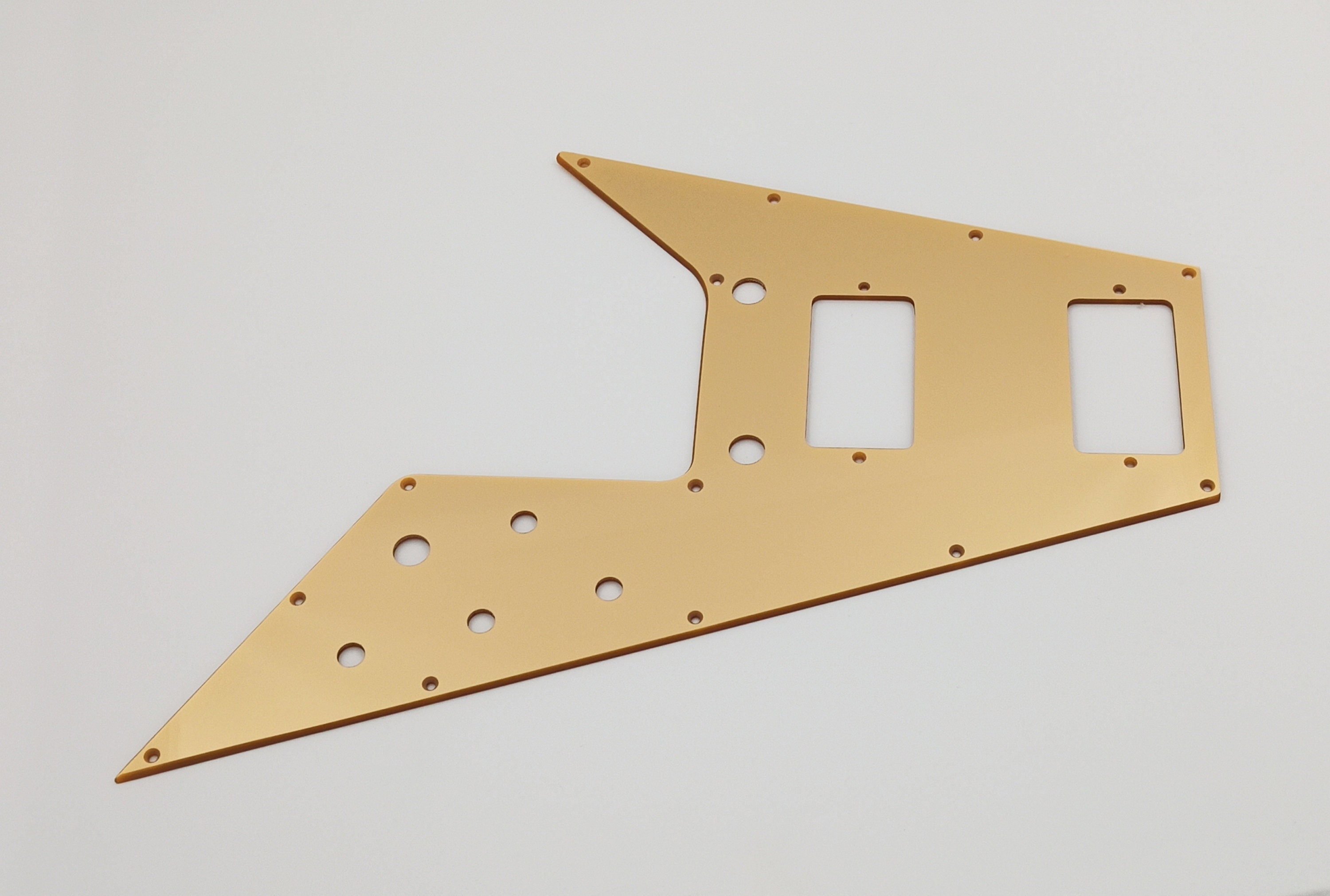 Metallic Gold Acrylic Pickguard for GIBSON FLYING V 67' Reissue