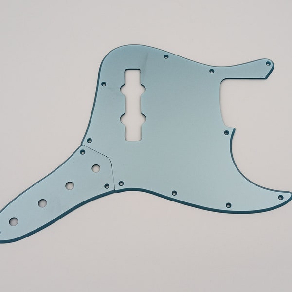 metallic ice blue acrylic pickguard & control plate for us/mex fender 4 string standard jazz bass