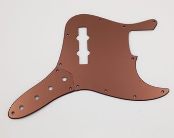 metallic bronze acrylic pickguard & control plate for us/mex fender 4 string standard jazz bass