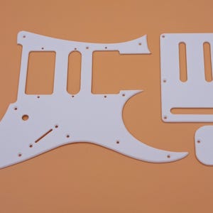 white acrylic pickguard & back plates for made in japan IBANEZ JEM 6 string guitar