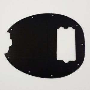black acrylic lefthand pickguard for musicman stingray classic 4 bass
