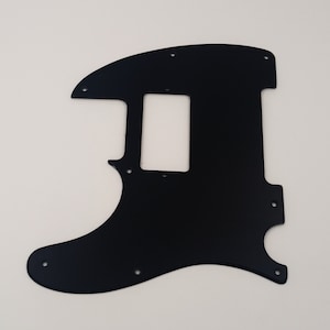 5/8-håls svart akrylplektrumskydd för vänsterhänt Fender Telecaster/Humbucker halspickup i USA/Mexiko
